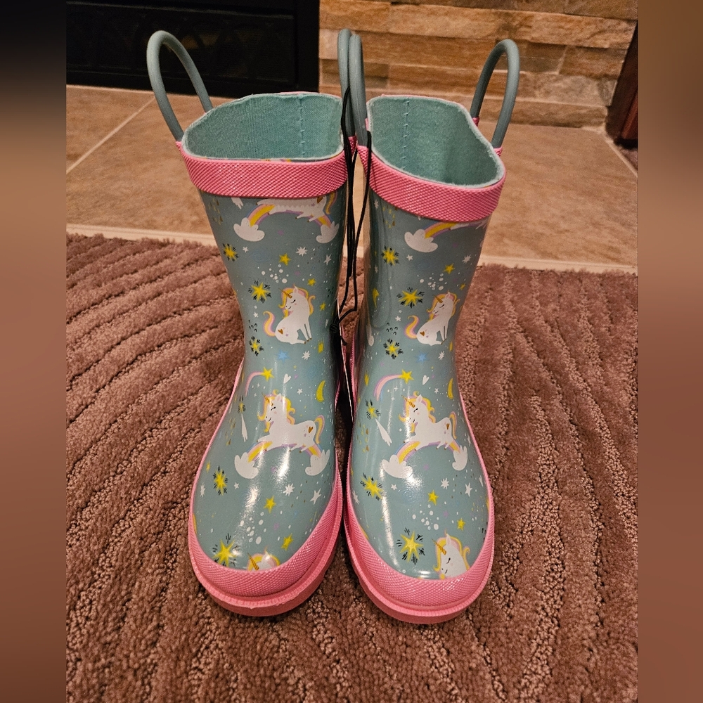 Lily & Dan Girls Rainboots size 11/12 - Picture 3 of 3